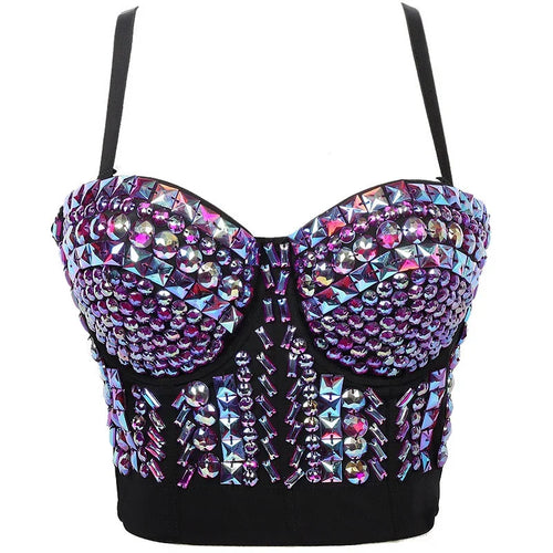 Megan Shapewear Crop Top with Stones and Cups