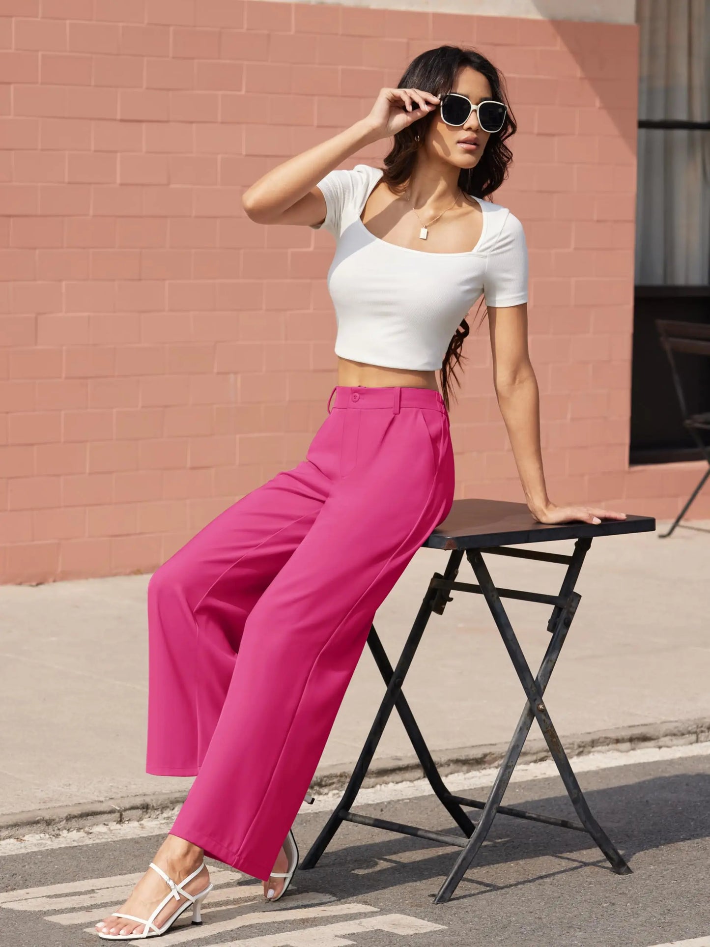 Nina Wide Leg Casual Trousers