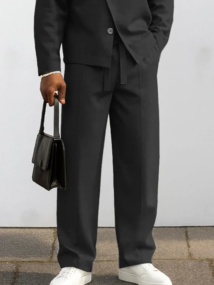 Urban Asymmetric Front Jacket Pant Set