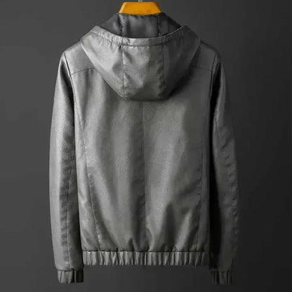 Rave Hooded Leather Jacket - Olympus Madrid