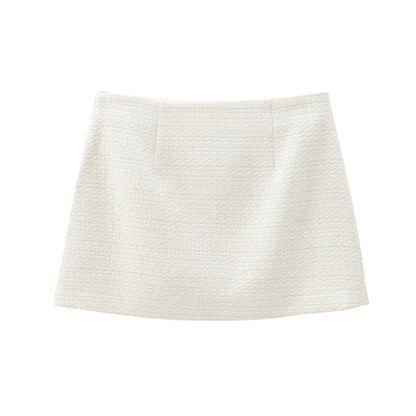 Mary 2 Piece Skirt and Jacket Set Off White
