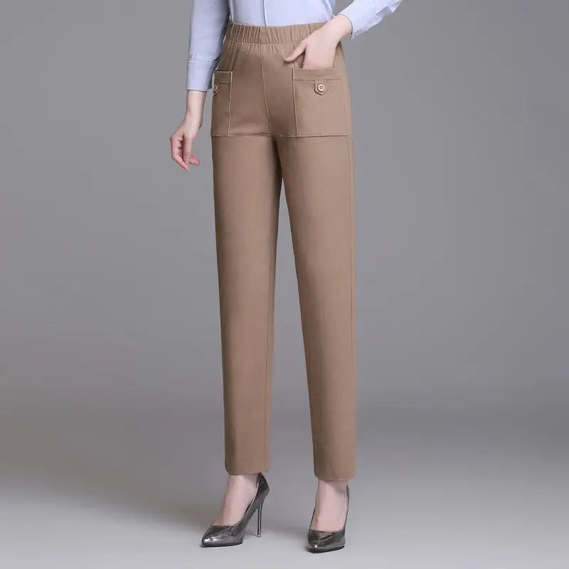 Morgana pants spring autumn elastic high waist
