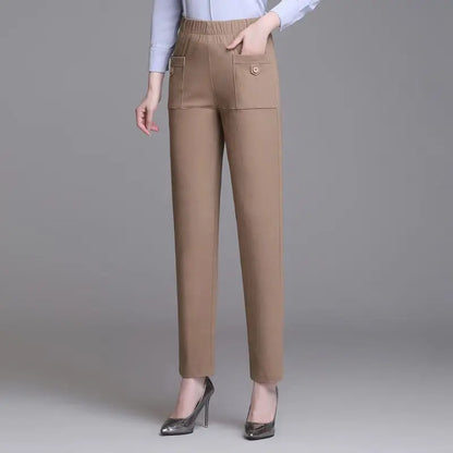 Morgana pants spring autumn elastic high waist