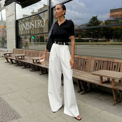 Bianca Light Luxury Wide Leg Pants