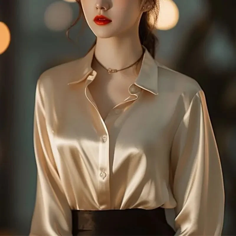Nora – Elegant Polo-Neck Blouse