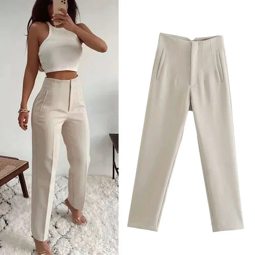 Olivia High Waist Pencil Trousers