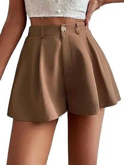 Elegant High Waist Wide Leg Women's Short