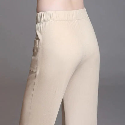 Morgana pants spring autumn elastic high waist