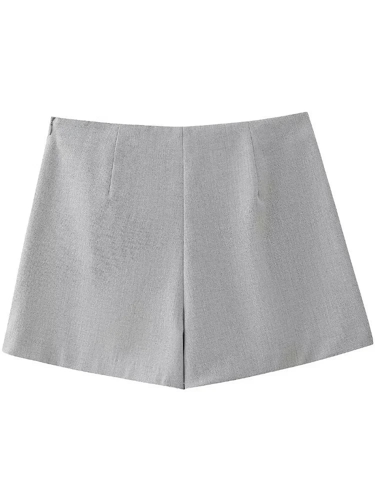 Milenna 2-piece set in grey with vintage side zipper