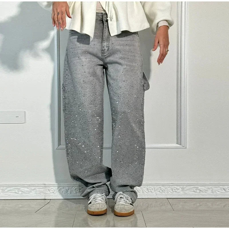 Pants Ellena Vintage Rhinestone Cowboy Jeans Spring 2025