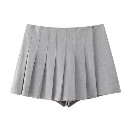 Milenna 2-piece set in grey with vintage side zipper