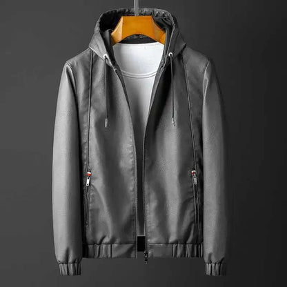 Rave Hooded Leather Jacket - Olympus Madrid