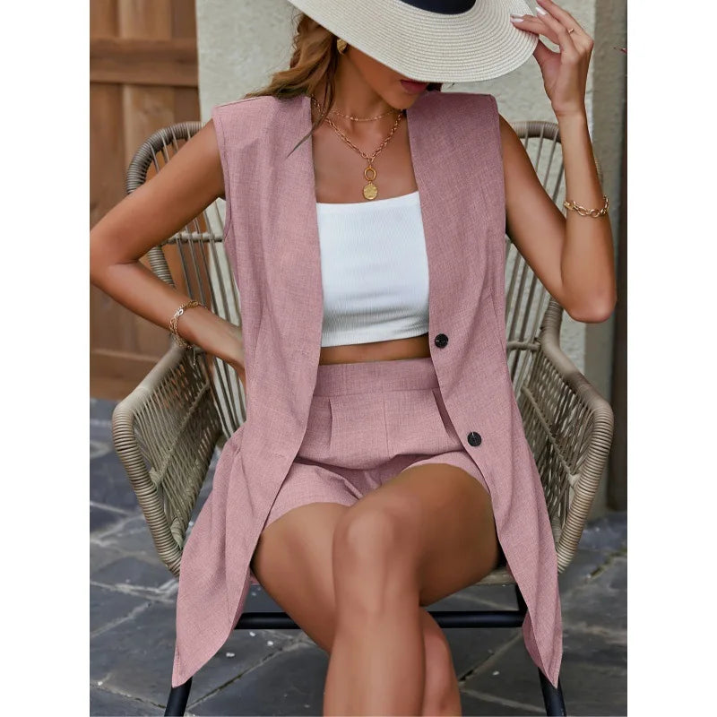 Emma Tailoring Vest and Shorts