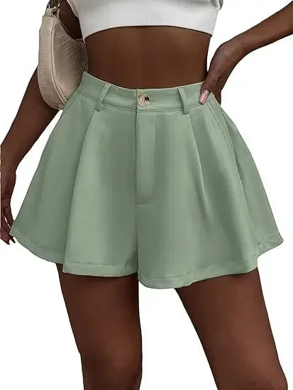 Elegant High Waist Wide Leg Women's Short