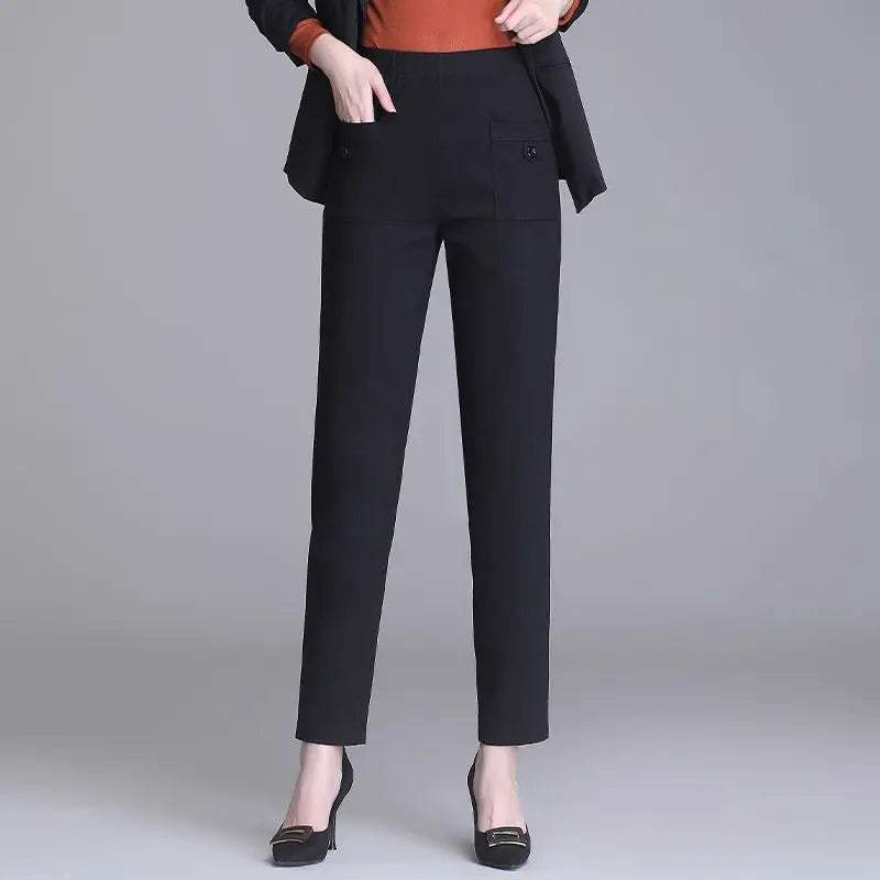 Morgana pants spring autumn elastic high waist
