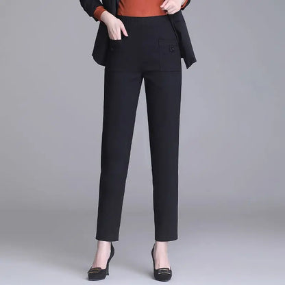 Morgana pants spring autumn elastic high waist