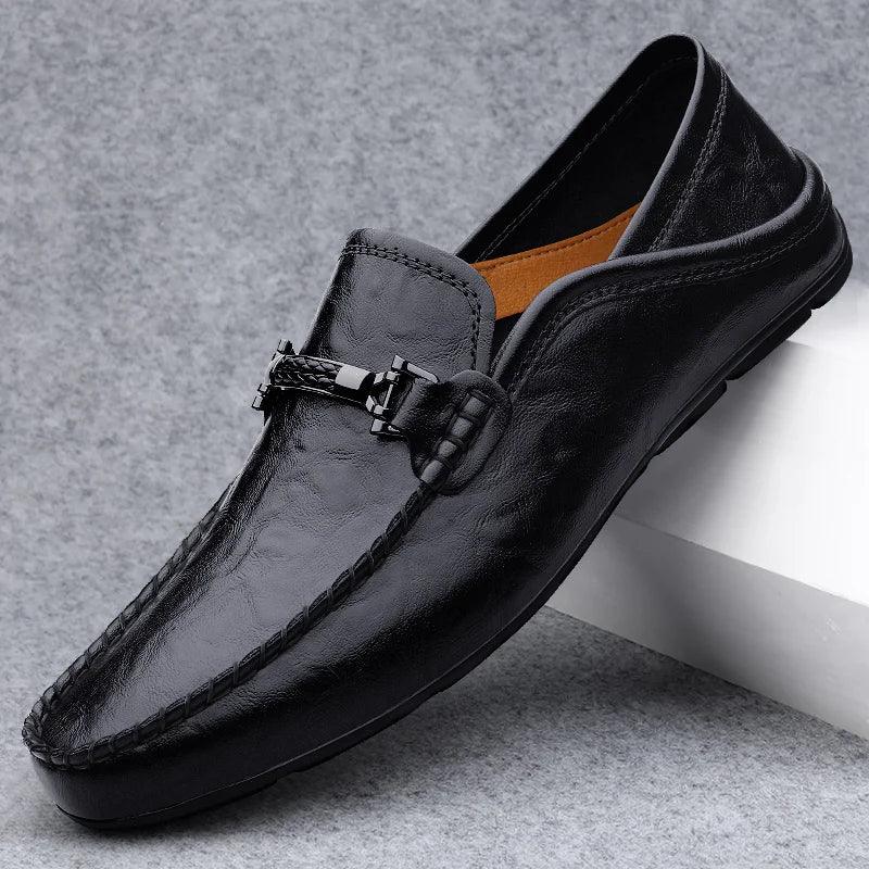 Kizar Leather Loafers - Olympus Madrid
