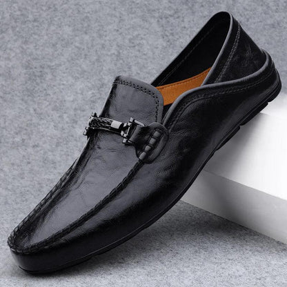 Kizar Leather Loafers - Olympus Madrid
