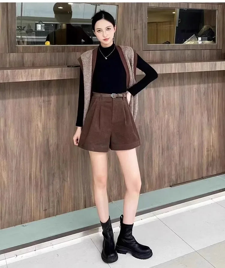 Coffee Color High-waisted Slimming