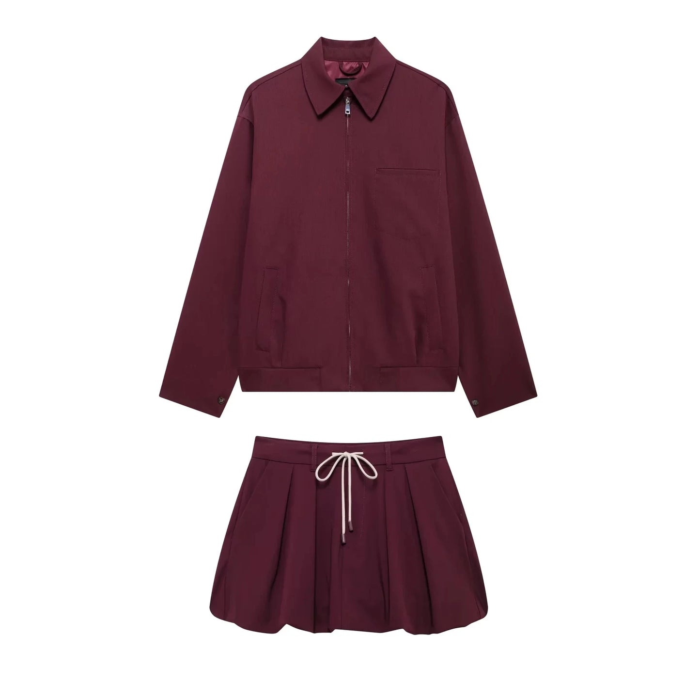 Stella 2 Piece Set Velvet Jacket Mini Skirt