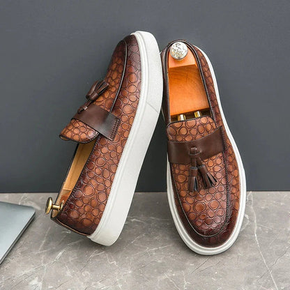 Tevan Leather Loafers - Olympus Madrid