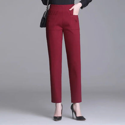 Morgana pants spring autumn elastic high waist
