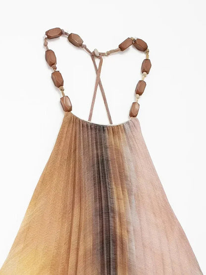 Aurélie Pleated Long Dress
