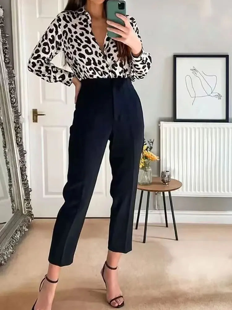 Lia High Waist Ankle Trousers