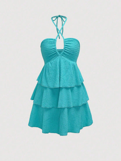 Halter Neck Mini Dress