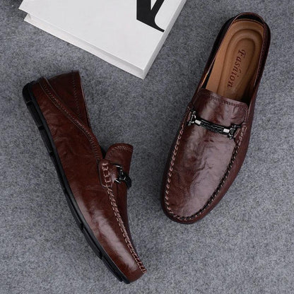 Kizar Leather Loafers - Olympus Madrid