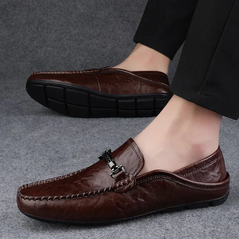 Kizar Leather Loafers - Olympus Madrid